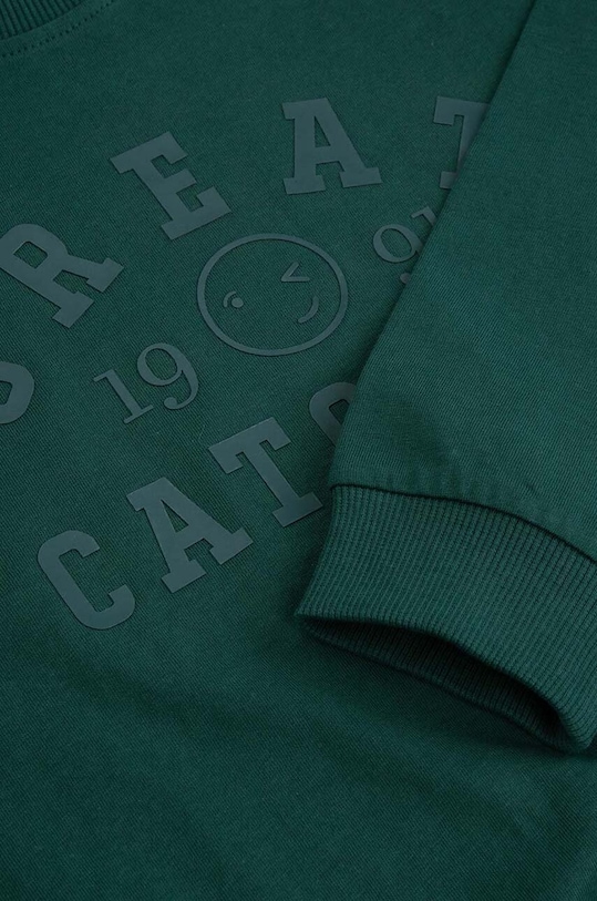 Детски памучен суичър Coccodrillo ZC4143103ABK зелен