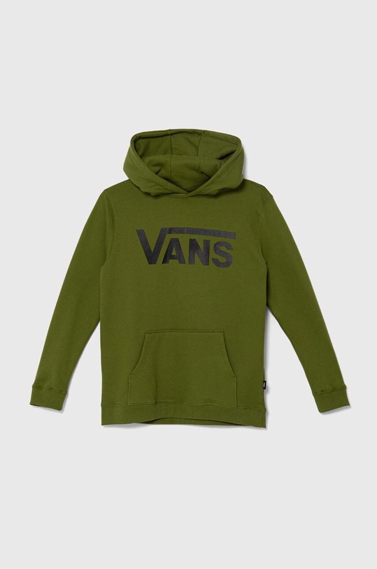 Dětská bavlněná mikina Vans Classic II PO BY s kapucí zelená VN000JBMCIB1