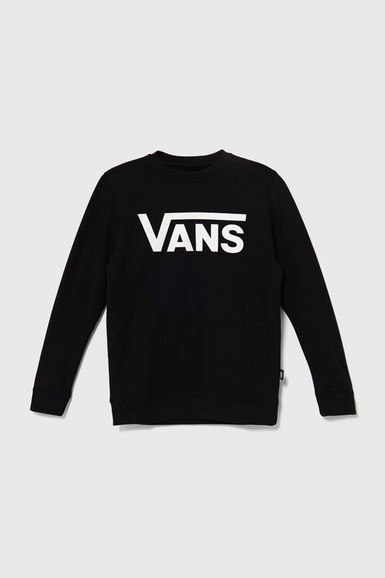 Detská bavlnená mikina Vans CLASSIC II CREW bavlna čierna VN000K99BLK1