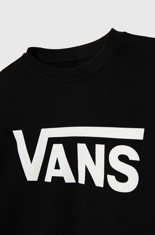Vans hanorac de bumbac pentru copii CLASSIC II CREW VN000K99BLK1 negru AW24