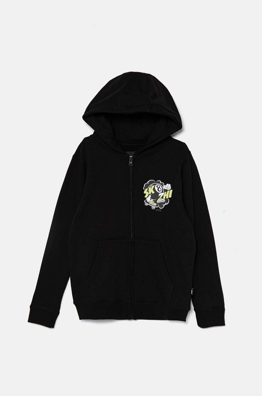 Dětská bavlněná mikina Vans B SK8 HI BALL FZ s kapucí černá VN000K9FBLK1