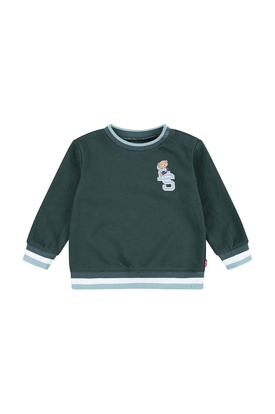 Dětská mikina Levi's VARSITY LEVI TIPPED CREW bez kapuce zelená 6EL324