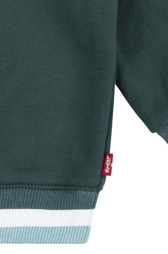 Dětská mikina Levi's VARSITY LEVI TIPPED CREW 6EL324 zelená