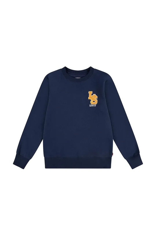 Dětská mikina Levi's LS MONOGRAM CREWNECK bez kapuce námořnická modř 9EL507