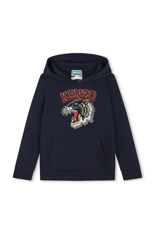 Дитяча бавовняна кофта Kenzo Kids з капюшоном темно-синій K60767.114.150