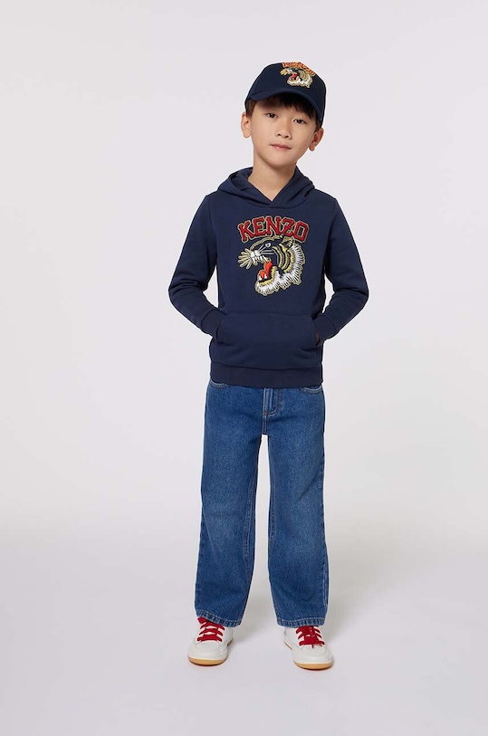 Хлопчик Дитяча бавовняна кофта Kenzo Kids K60767.114.150 темно-синій