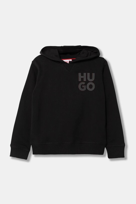 HUGO bluza copii print negru G00164.114.150