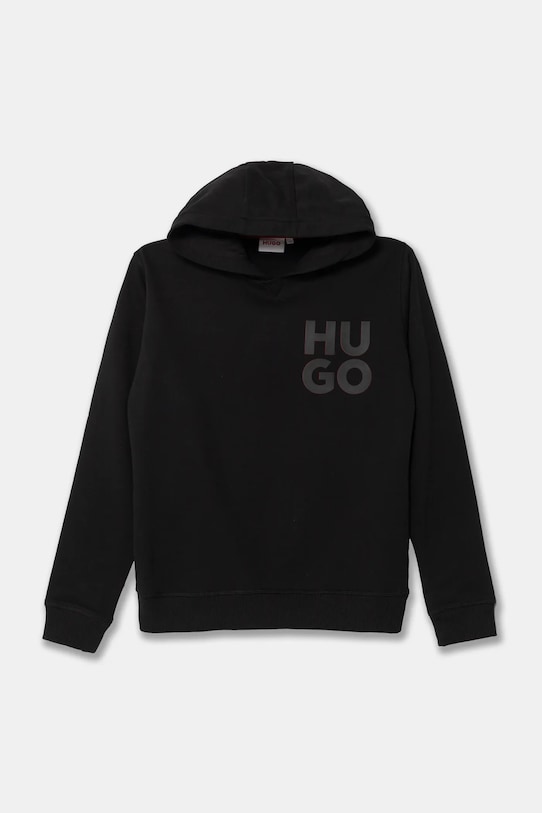 HUGO bluza copii print negru G00164.162.174