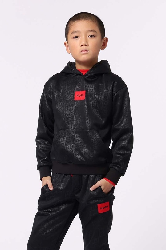 Dětská mikina HUGO s kapucí černá G00166.162.174