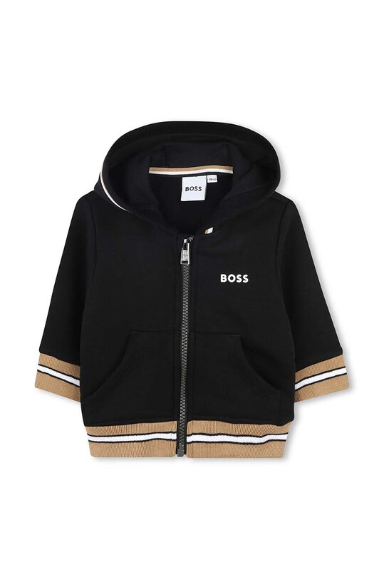 Кофта для немовлят BOSS з капюшоном чорний J51246.71.81