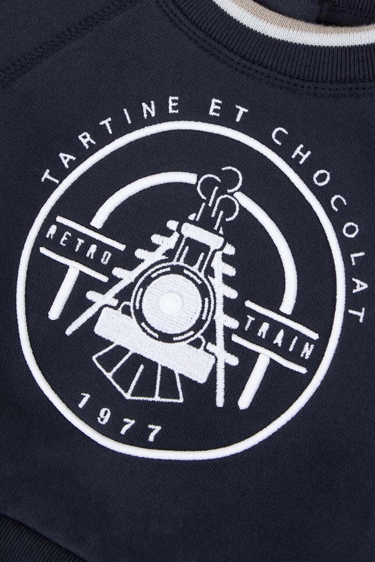 Хлопковая кофта для младенцев Tartine et Chocolat тёмно-синий TZ15011.67.74