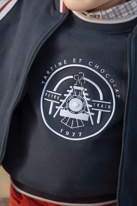 Tartine et Chocolat bluza bawełniana dziecięca TZ15011.104 granatowy