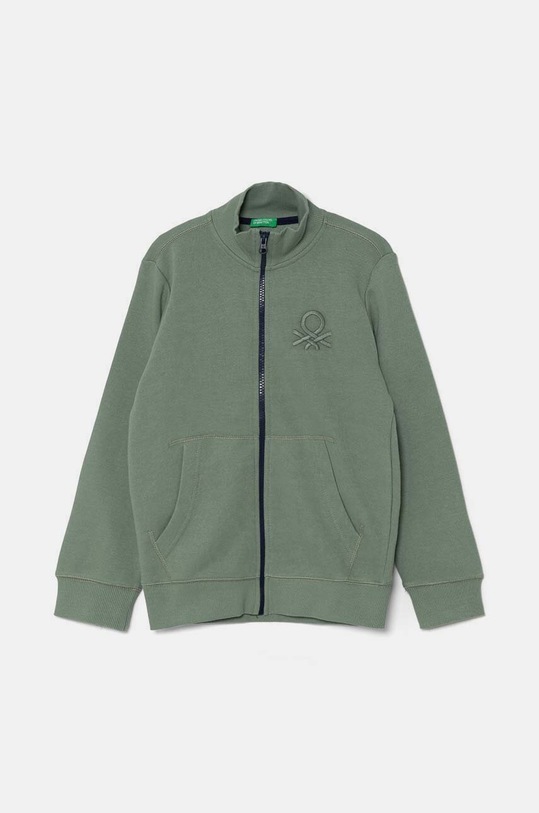 United Colors of Benetton bluza bawełniana dziecięca wzorzyste zielony 3J68C501B.B.G.Seasonal