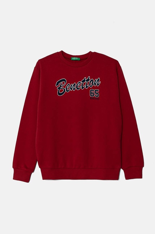 United Colors of Benetton bluza bawełniana dziecięca nadruk bordowy 3J68C10JM.G.Seasonal