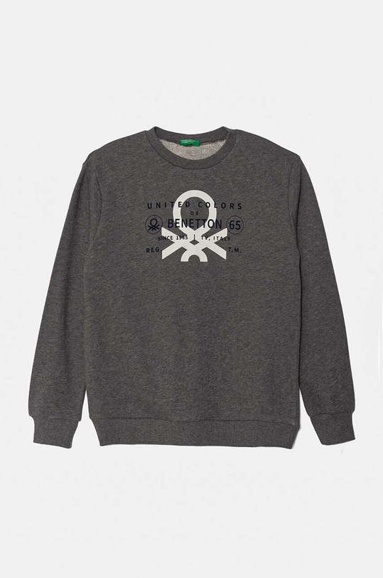 United Colors of Benetton bluza bawełniana dziecięca nadruk szary 3J68C10JM.G.Seasonal