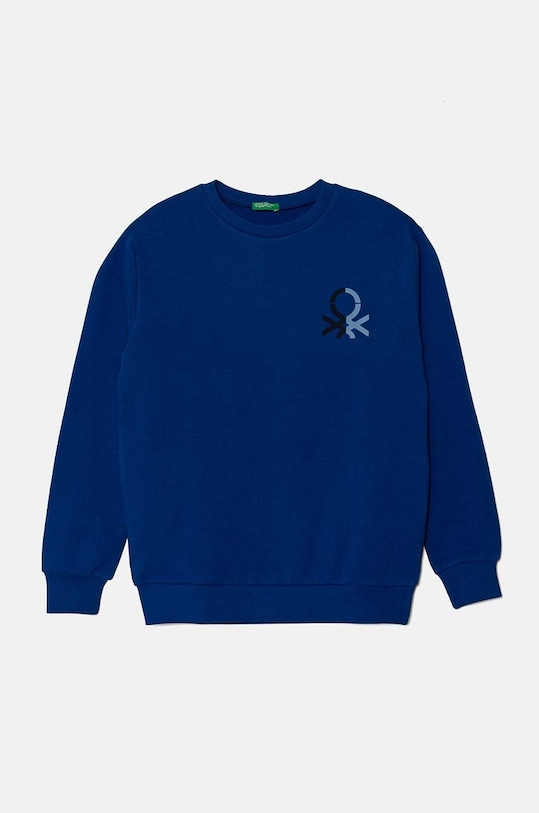 United Colors of Benetton bluza bawełniana dziecięca nadruk niebieski 3J68C10JM.G.Seasonal