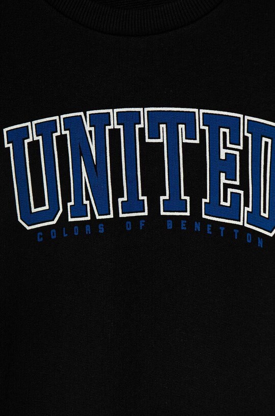 Αγορίστικα Παιδική βαμβακερή μπλούζα United Colors of Benetton 3J68C10JM.G.Seasonal μαύρο