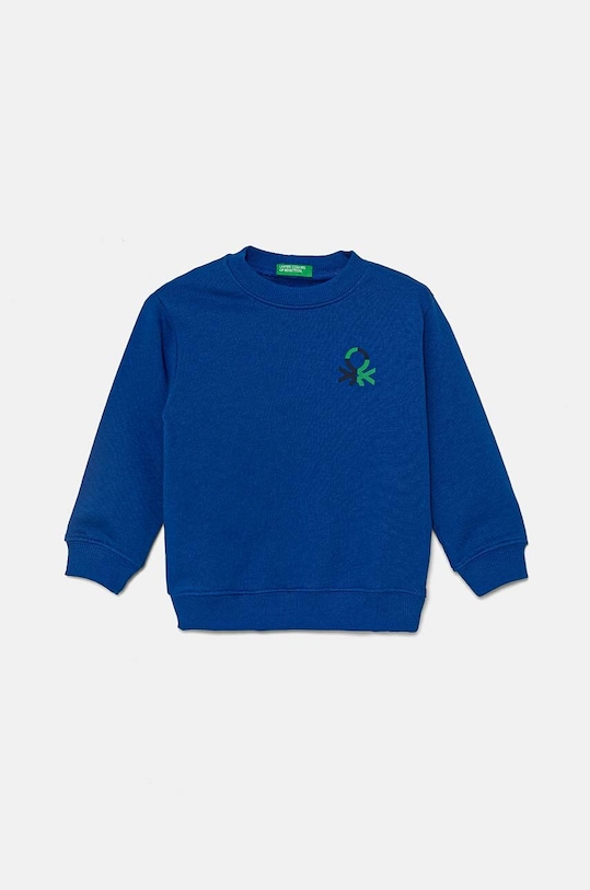 United Colors of Benetton bluza bawełniana dziecięca nadruk niebieski 3J70G10F0.P.Seasonal