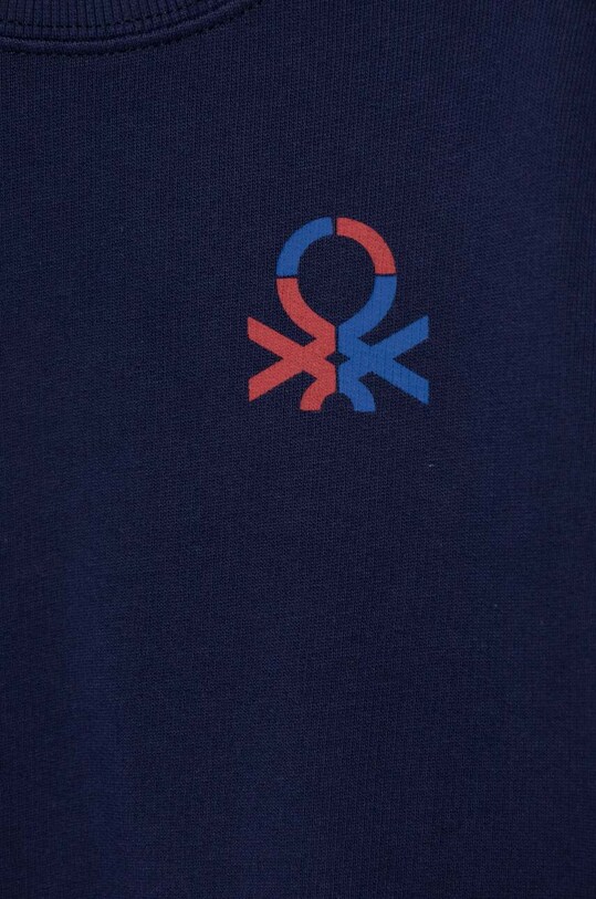 Băieți United Colors of Benetton hanorac de bumbac pentru copii 3J70G10F0.P.Seasonal bleumarin