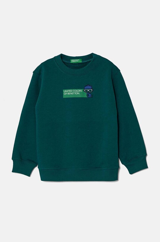 Детская хлопковая кофта United Colors of Benetton хлопок зелёный 3J70G10F0.P.Seasonal