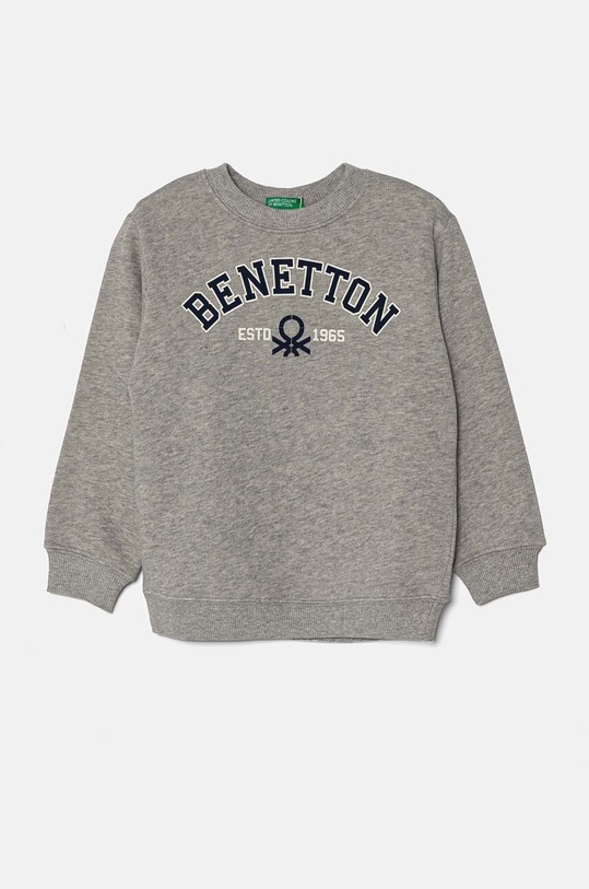 Παιδική βαμβακερή μπλούζα United Colors of Benetton χωρίς κουκούλα γκρί 3J70G10F0.P.Seasonal