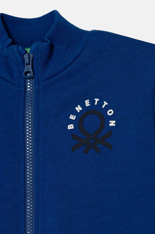 Băieți United Colors of Benetton hanorac de bumbac pentru copii 3J70G5033.P.Seasonal albastru