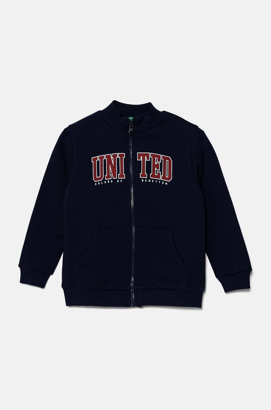 Παιδική βαμβακερή μπλούζα United Colors of Benetton βαμβάκι σκούρο μπλε 3J70G5033.P.Seasonal