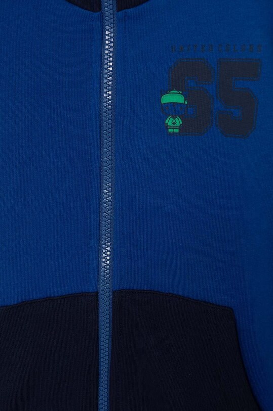 Хлопчик Дитяча бавовняна кофта United Colors of Benetton 3J70G5033.P.Seasonal блакитний