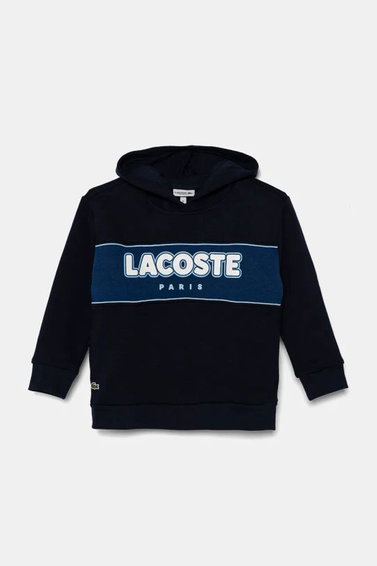 Дитяча кофта Lacoste з капюшоном темно-синій SJ2445.B