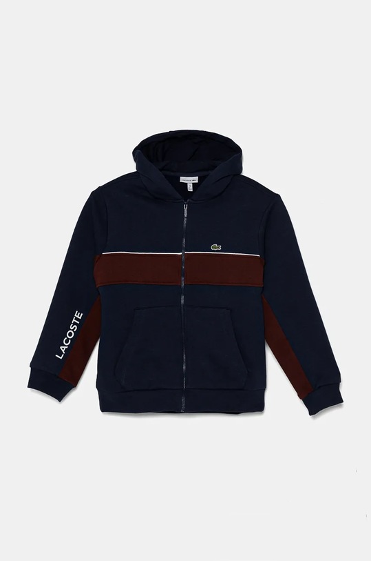 Detská mikina Lacoste s kapucňou tmavomodrá SJ2481