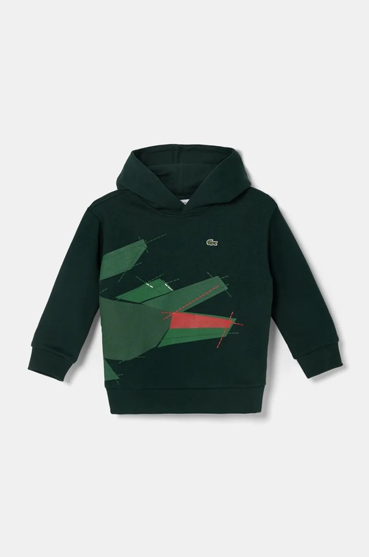 Detská mikina Lacoste s kapucňou zelená SJ2561