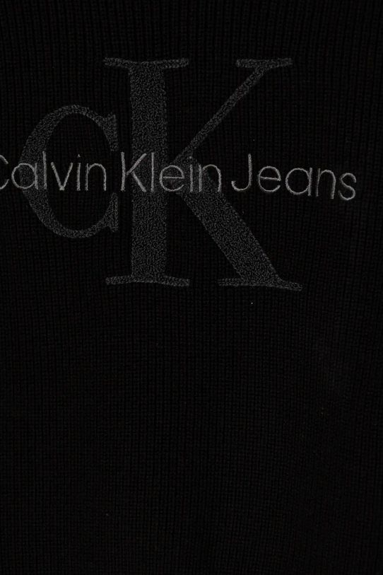 Calvin Klein Jeans sweter bawełniany dziecięcy czarny IB0IB02219.104.116.9BYH