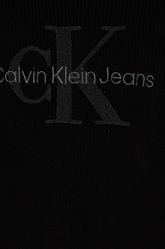Дитячий бавовняний светр Calvin Klein Jeans чорний IB0IB02219.104.116.9BYH