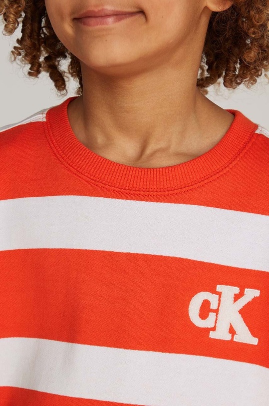 Dětská bavlněná mikina Calvin Klein Jeans IB0IB02206.104.116.9BYH červená