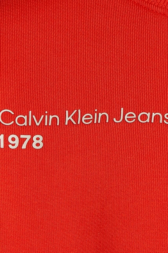 Dječja pamučna dukserica Calvin Klein Jeans crvena IB0IB02212.128.176.9BYH
