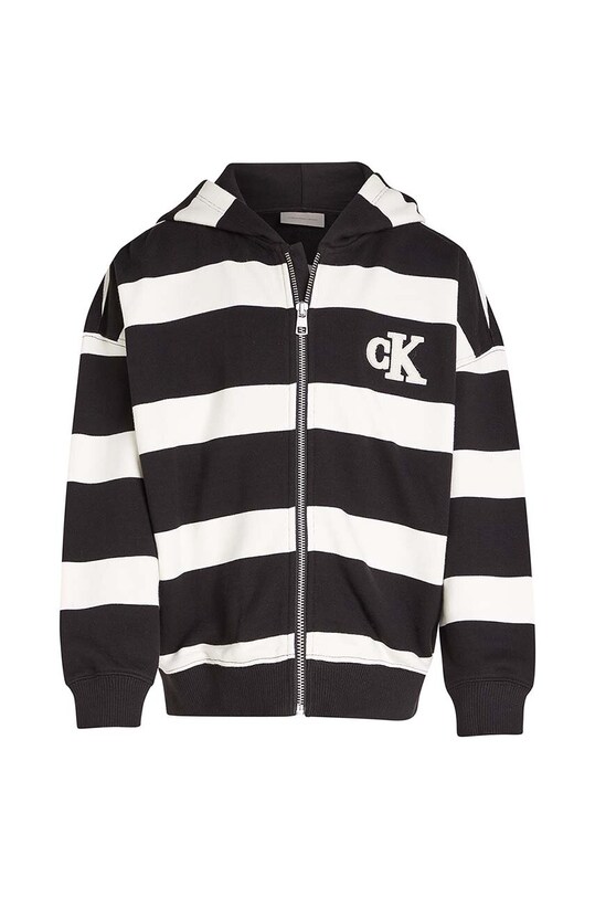 Детски памучен суичър Calvin Klein Jeans IB0IB02332.9BYH черен AW24