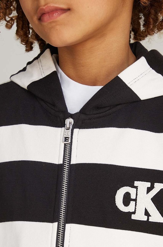 Detská bavlnená mikina Calvin Klein Jeans IB0IB02332.9BYH čierna