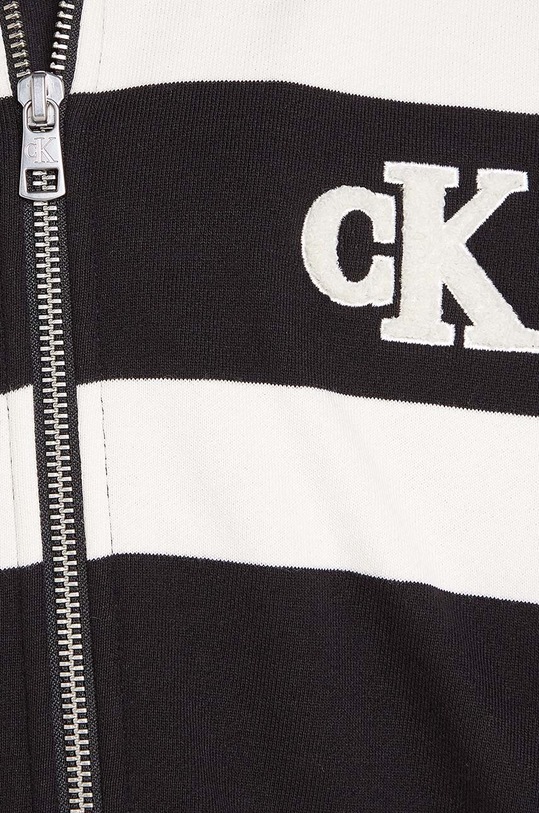 Detská bavlnená mikina Calvin Klein Jeans čierna IB0IB02332.9BYH