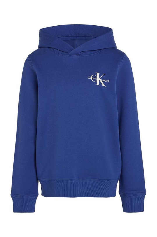 Detská bavlnená mikina Calvin Klein Jeans IU0IU00266.128.176.9BYH modrá AW24
