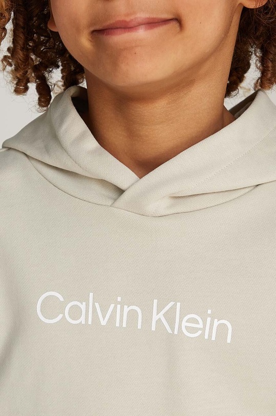 Detská bavlnená mikina Calvin Klein Jeans IU0IU00679.104.116.9BYH béžová