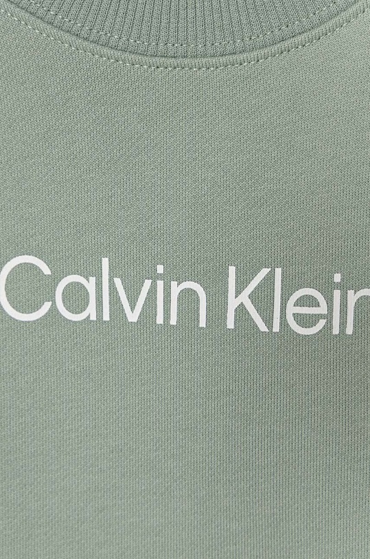 Calvin Klein Jeans bluza bawełniana dziecięca zielony IU0IU00680.104.116.9BYH