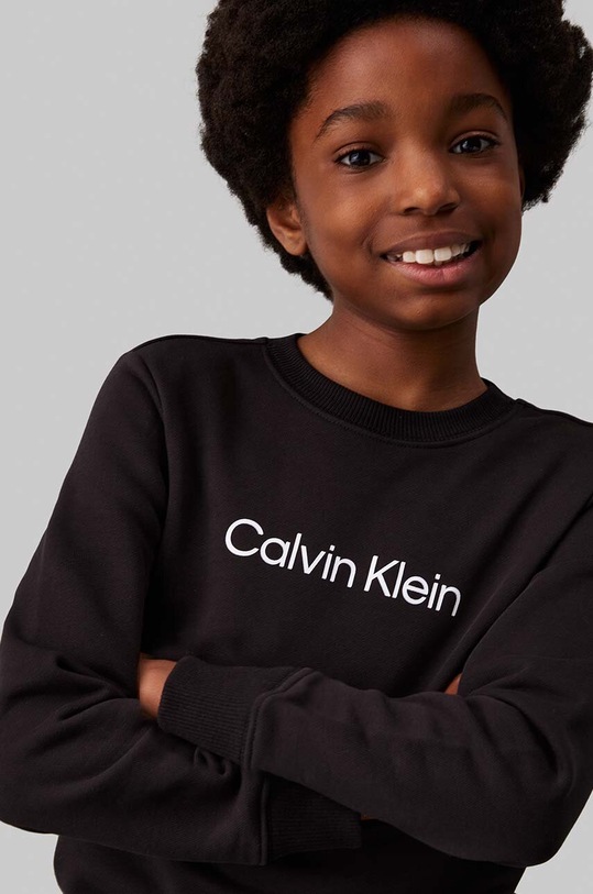 Calvin Klein Jeans bluza bawełniana dziecięca IU0IU00680.128.176.9BYH czarny