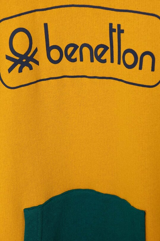 Мальчик Детская хлопковая кофта United Colors of Benetton 3J68C203N.G.Seasonal жёлтый