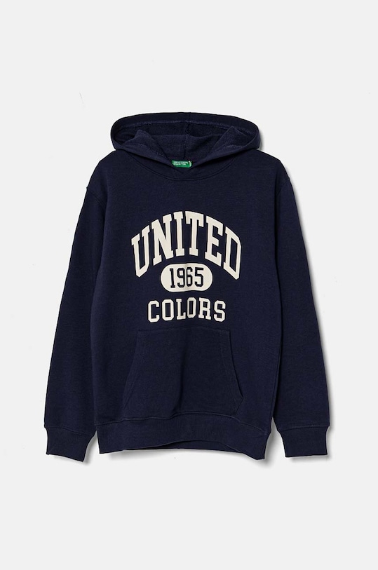 United Colors of Benetton bluza bawełniana dziecięca nadruk granatowy 3J68C203N.G.Seasonal