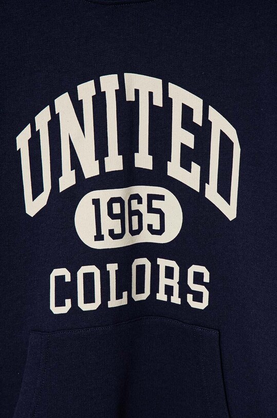 Băieți United Colors of Benetton hanorac de bumbac pentru copii 3J68C203N.G.Seasonal bleumarin