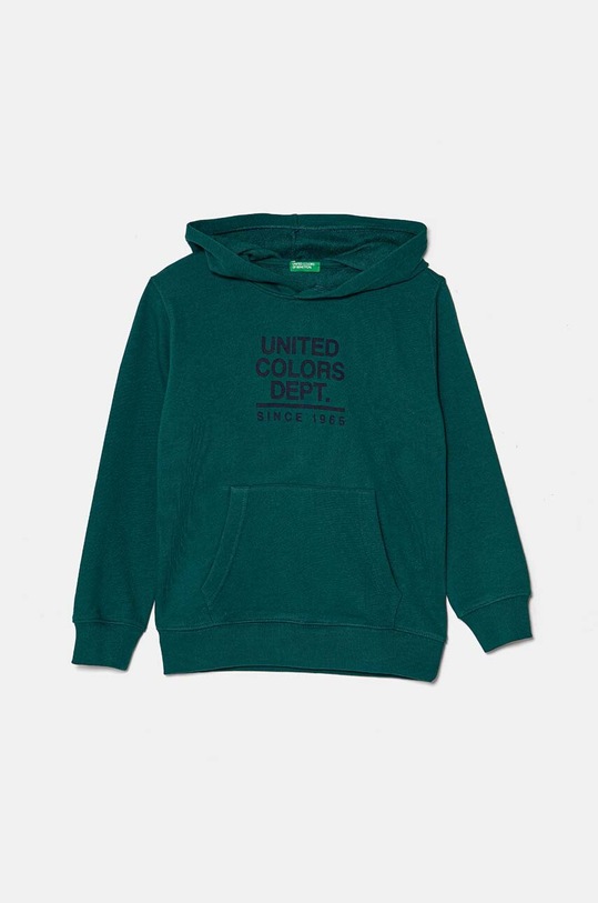 United Colors of Benetton bluza bawełniana dziecięca nadruk zielony 3J68C203N.G.Seasonal