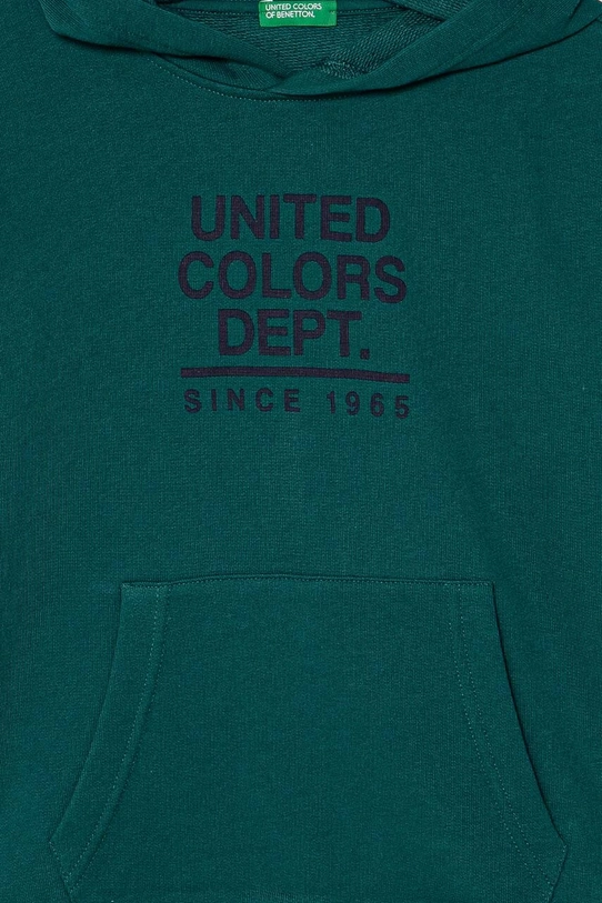 Dječaci Dječja pamučna dukserica United Colors of Benetton 3J68C203N.G.Seasonal zelena