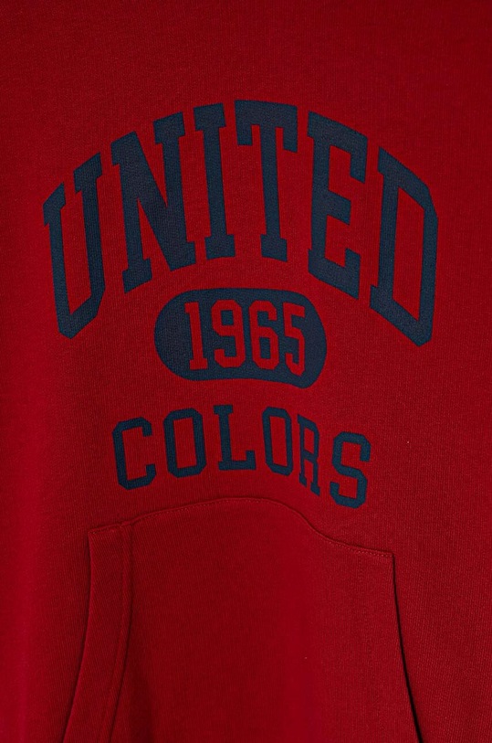 CHLAPEC Dětská bavlněná mikina United Colors of Benetton 3J68C203N.G.Seasonal burgundské