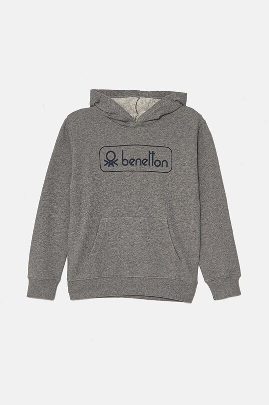 United Colors of Benetton bluza bawełniana dziecięca nadruk szary 3J68C203N.G.Seasonal
