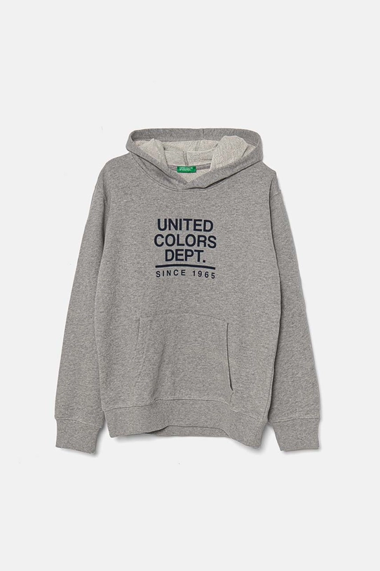 Дитяча бавовняна кофта United Colors of Benetton візерунок сірий 3J68C203N.G.Seasonal